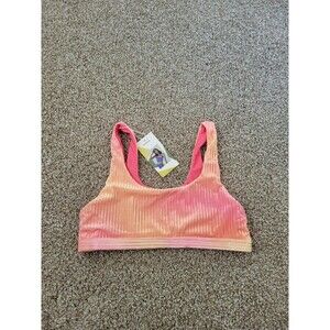 Women's NWT Halara Pink Ribbed Bikini Top